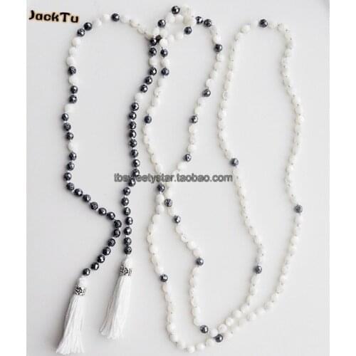 New design long mother of pearl necklace tassels for wedding