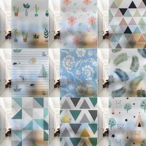 Nuelife Frosted glass sticker bedroom bathroom window sliding door opaque shading anti-peep static window PVC grille film