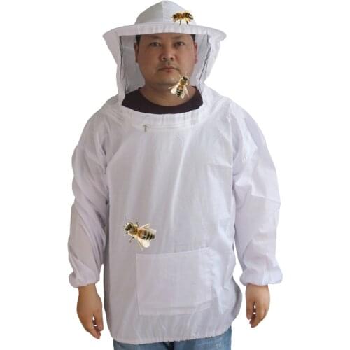 Beekeeping Anti-bee Clothing Breathable Dedicated Beekeeping Suit Beekeeper Half body with bee-proof cap 1 Pc