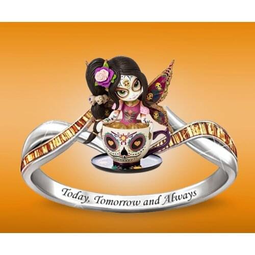 Wholesale Fairy Rings for Women Gothic Cup Butterfly Fairy Vintage Jewelry for Women Accessories for Women Jewelry Accessories