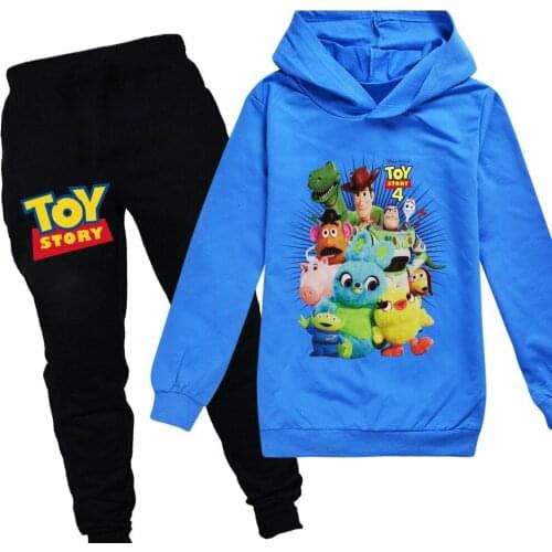 3-14 years old childrens sportswear hoodie Toy Story 4 boys and girls long sleeve spring and autumn winter suit