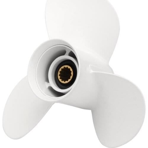 Outboard Boat Engine Aluminum Propeller 3 Blades 13 Splines 11-1/8x13''-G