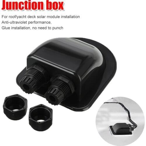 Roof Wire Entry Gland Box Solar Panel Cable Motorhome Caravan Boat 2 Holes RV Junction Box Trailer Camper Accessories