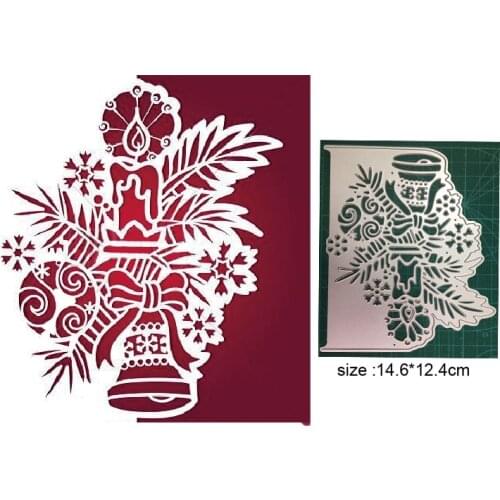 Christmas Decorative border edge flowers bell Metal Cutting Dies Stencil Scrapbooking DIY Album Stamp Paper Card Embossing