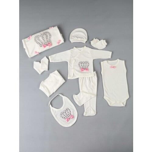 Pink Queen Crowned Newborn Girl Baby 10 lu Hospital Output