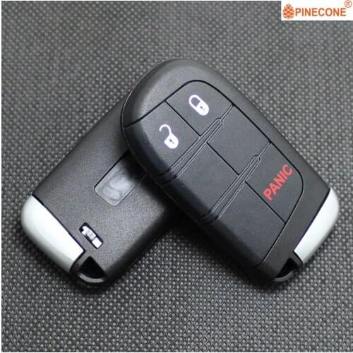 PINECONE for JEEP DODGE JOURNEY CHRYSLER 3 Buttons Replace Keyless Entry Smart Car Key Fob Shell Case With Uncut Blade