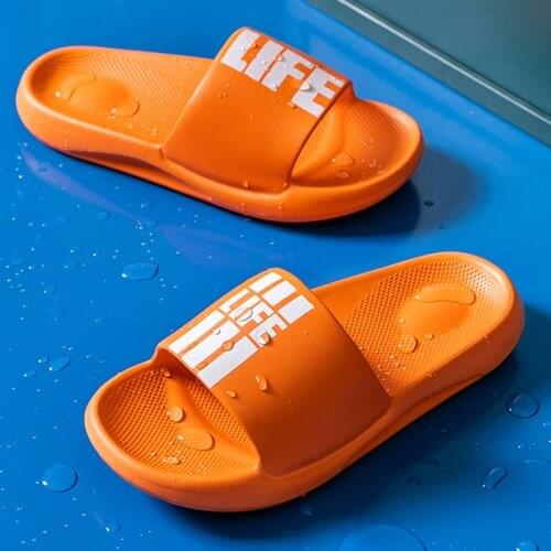 Summer Home Men Slippers Floor Flat Shoes Indoor EAV Flip Flops Non-slip Bathroom Slides Flip Flops Couples Indoor Women Slipper
