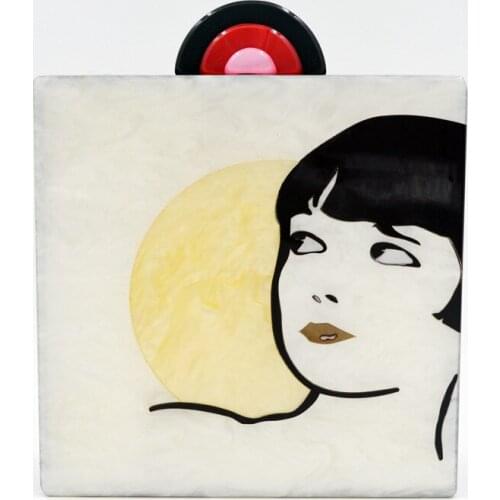 Fashion Womens Pattern Box Style Acrylic Shoulder Bag Tote Party Purse Crossbody Messenger Bag For Women Bolsa Handbag