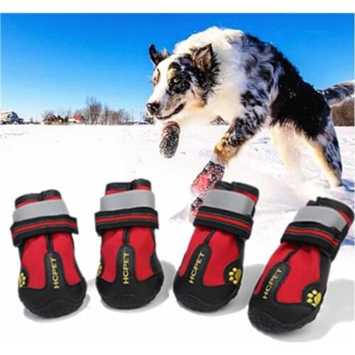 Reflective Dog Shoes Pet Dog Shoes Sports Mountain Waterproof Warm Snow Dog Boots for Small Medium Large Pet Sports Training