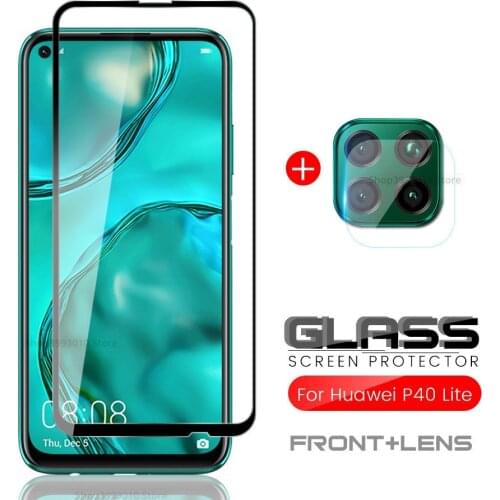 Camera+Screen tempered glass for Huawei P40 lite E screen protector p40lite P 40 lite protective glass on huawei p 40 lite glas