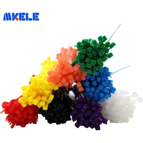Zip Ties Colorful Factory Standard Self-locking Plastic 3*100mm 100pcs/bag 8 Colors Nylon 66 Fasten Wire Wrap Strap CE UL ROHS