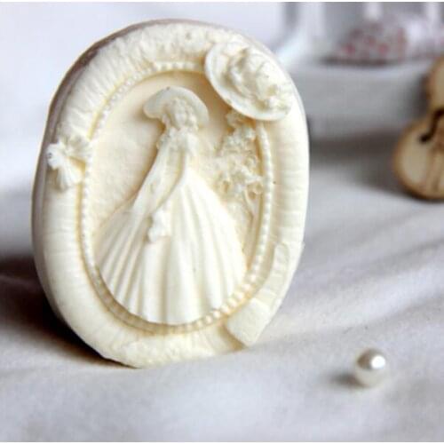 Lady flower handmade Soap Making Mould Silicone Craft silicone soaps mould DIY Candle Resin Mold mousse mold Soap Mold