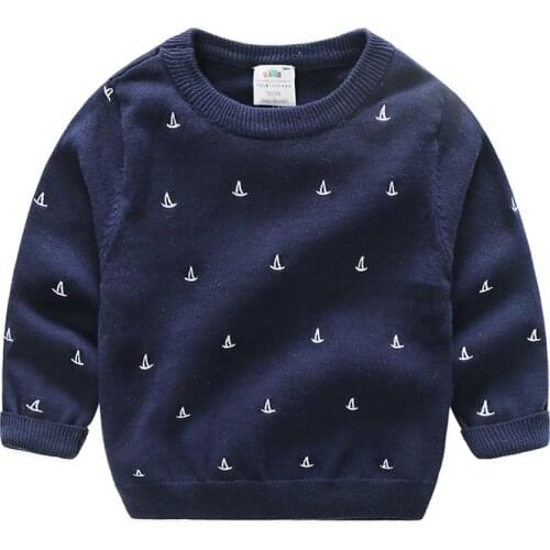 2020 Spring Autumn Teenage Boys Christmas Gift O-Neck Knitted School Toddler Child Baby Kids Pullover Sweater For Boy 2-10Years