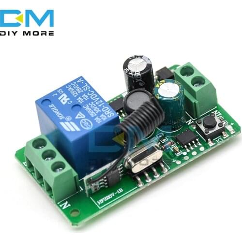 315MHZ 433MHz DC 12V 220V 10A 1CH 1 Way Ch Channel Wireless RF Remote Control Board Transmitter Receiver Relay Switch Module