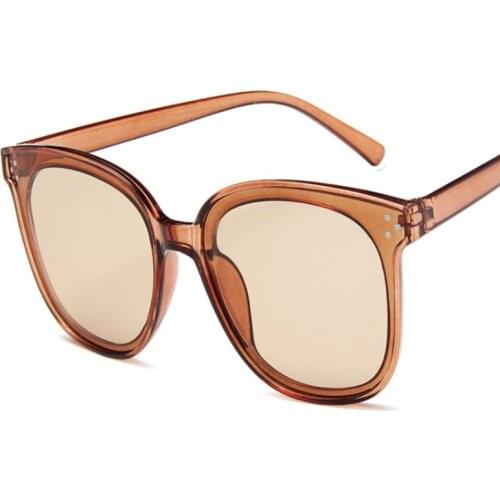 4 colors 2021 NEW big box Sunglasses Women Brand Designer Fashion Cateye Frame Mirror Lens Sexy feminino Sun Glasses