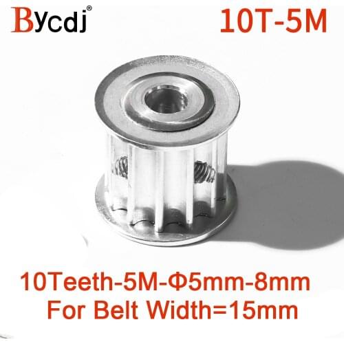 5M 10 Teeth Synchronous Timing Pulley Bore 5/6/8mm for Width 15mm HTD5M Belt gear 10-5M-10 AF 10Teeth 10T