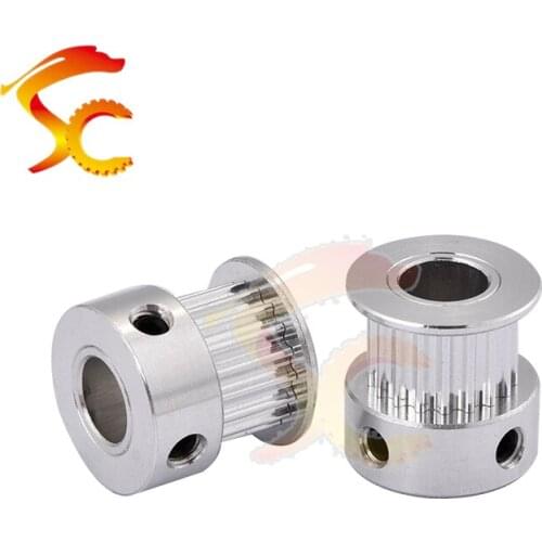 High quality 5pcs Timing Belt Pulley GT2 18 Teeth Alumium Bore 6.35mm fit for 2GT Belt Width 6mm Free shipping