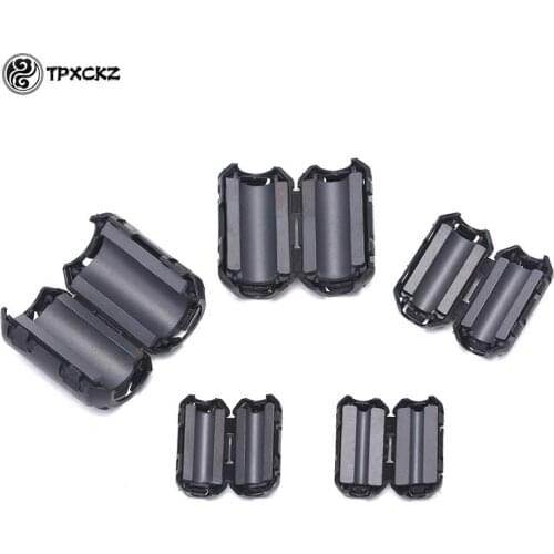 5Pcs/set Movable Inner Diameter Black Ferrite Core Ring Cable Clips