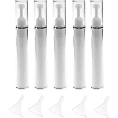 5 Pcs/Pack 0.5oz Eye Cream Empty Cosmetic Portable Travel Plastic Bottles With 5 Funnels