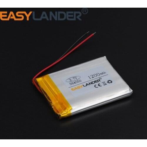 564050 Rechargeable Lithium Li Polymer 3.7V 1200mAh Battery For Mp3 Mp4 PAD DVD DIY E-book bluetooth toys Tablet PC IPAQ