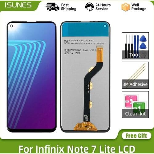6.6" Original For Infinix Note 7 Lite X656 LCD Display Touch Screen Digitizer Assembly Brand New LCD Repair Replacement Parts