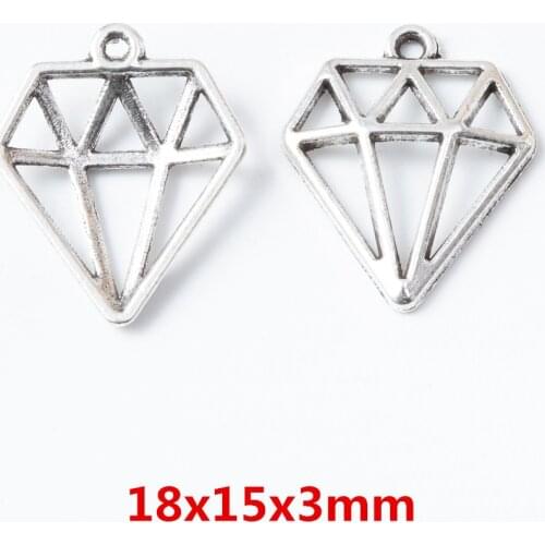 60 pcs Charms gem Pendant Zinc Alloy Fit Bracelet Necklace DIY Metal Jewelry Findings 6716