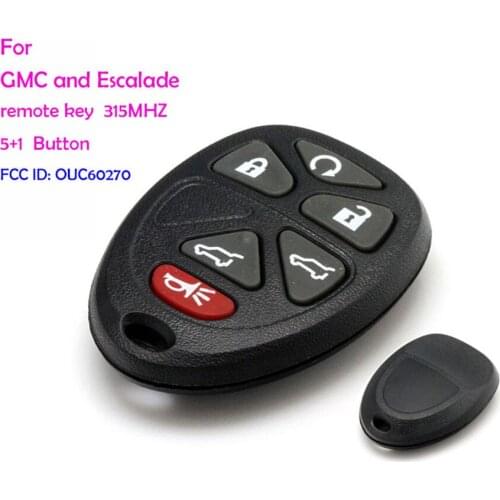 Wholesale car starter Escalade car key remote control car electronics 6 button 315MHZ FCC ID OUC60270,Free Shipping