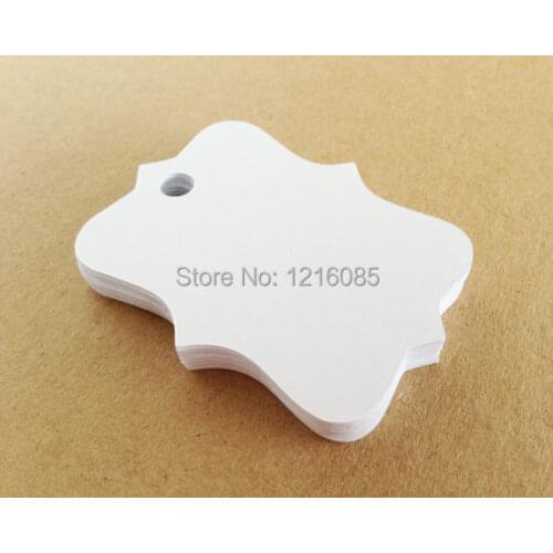 WHITE Bracket gift Tag Die cuts- Scrapbooking Gift giving Tags, Wedding birthday Shower Gift Tags, Decorative Pastel Paper Tags