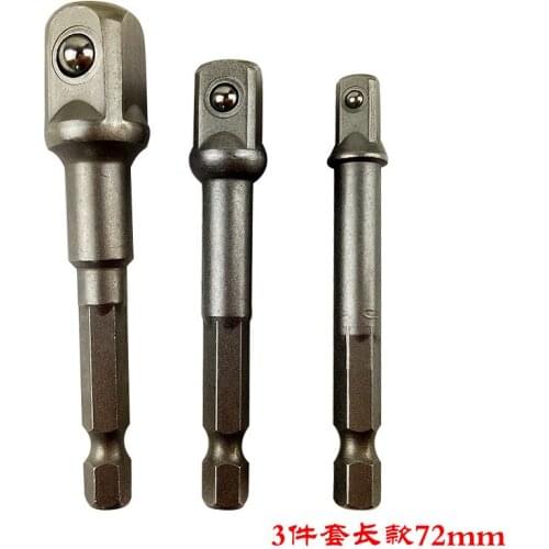 Free ship 3pcs Drive Drill Socket Bit Adaptor Hex Drive Socket Adapters Sockets Bit Adapter Drill Nut Driver Extension