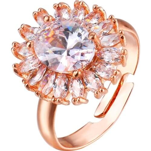 Bettyue Brand Oval Woman Ring Romantic Lovers Champagne Birthday AAA Zircon Ring Jewelry Wedding Gift Party