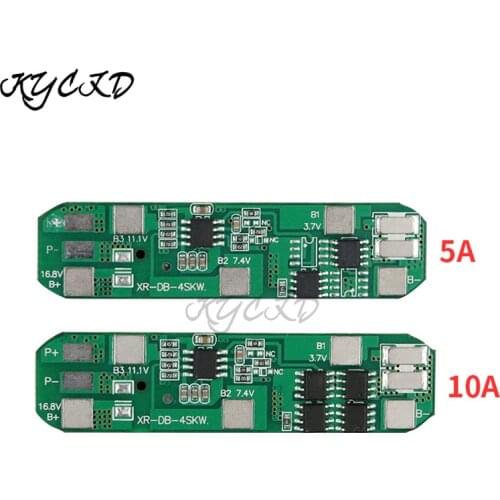BMS 4S 14.8V 5A 10A Li-ion Lithium 18650 Charger Protection Board PCB PCM For Drill Motor/Power Bank Lipo Cell