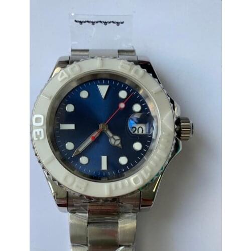 Watch Automatic Movement Ceramic Bezel Stainless Steel Mens 40MM Sapphire Crystal BOMAX MARINA Luminous Hand 05