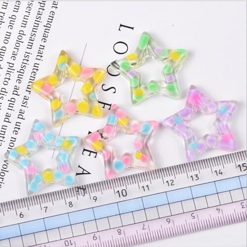 Kawaii Star charms pendants for jewelry making bracelets necklace earrings making resin flat back cabochon