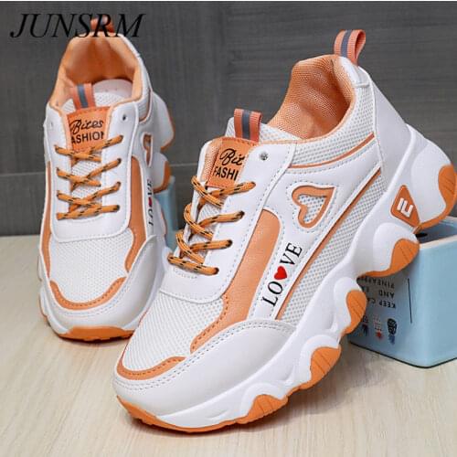 Fashion Spring Woman Sneakers Summer Female Walking Platform Vulcanized Shoes Comfort White Women Sports Chunky Footwear Filas