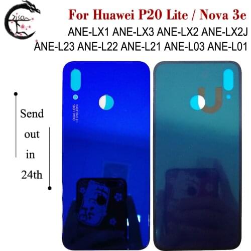 Battery Cover For Huawei P20 lite Housing Nove 3e Phone Glass Back Cover ANE-LX1 ANE-LX2 ANE-LX3 Battery Cover Replacement Parts