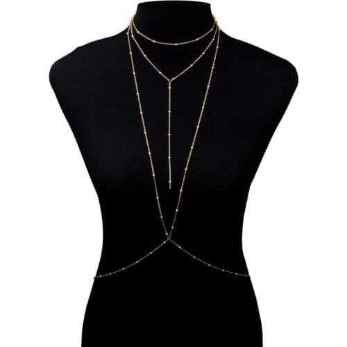 Hot Summer Beach Sexy Multilayer Necklace Popular Style Bikini Fashion Charm Body Chain Waist Belly Ladies Jewelry Party New