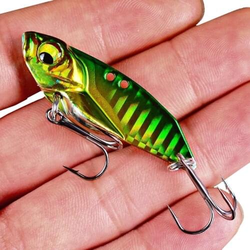 Metal VIB Blade Fishing Lure 5g 7g 10g 15g 3D Eyes Pencil Spoon Spinner Balancer Spinner Lure Hard Bait Fishing Tackle with Hook