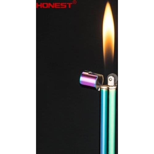 HONEST Creative Mini Match Stick Compact Grinding Wheel Lighter Inflatable Open Flame Lighter Gadgets for Men Technology