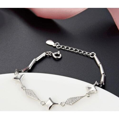 Fashion Bracelet For Women Genuine 925 Sterling Silver Bracelet Jewelry Accessories Anniversary Gift For Lady Party Decoration