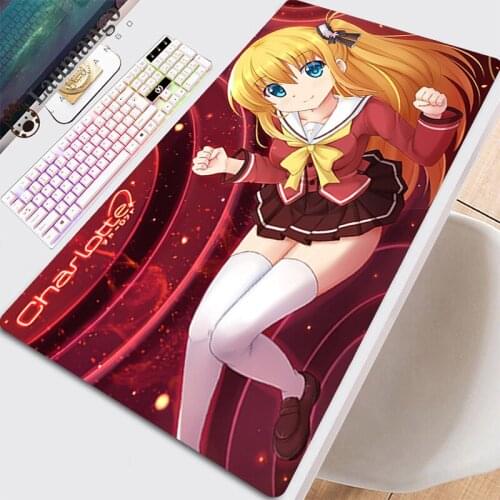 Desk Pad Gamer Mouse Gaming Mats Mats Accessories Table Pads Anime Mause Keyboard On The Led Computer Carpet Beautiful Charlotte