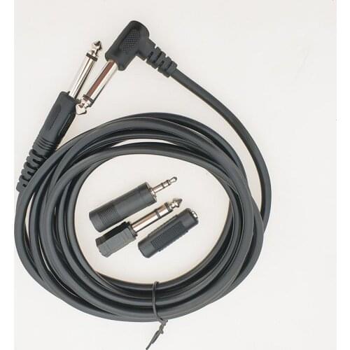 Newest 3-meter Connection Line for Speaker 6.35mm Straight Head to 6.35 elbow Head + 3 Conversion Heads for Guitar Accessories