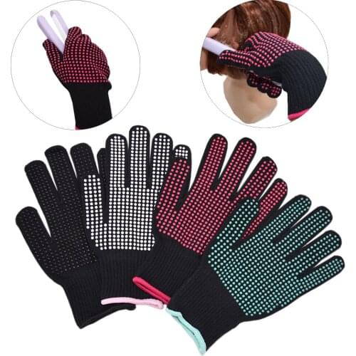 New Double-sided Hair Straightener Curling Tong Hairdressing Heat Resistant Anti-Scald Finger Gloves Hair Salon Tools