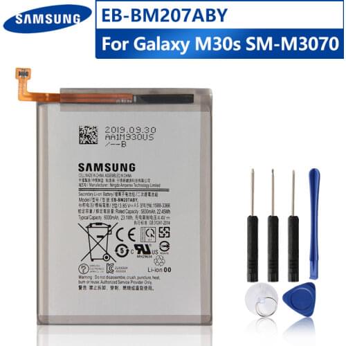 Original Replacement Phone Battery EB-BM207ABY For Samsung GALAXY M30s SM-M3070 Authentic Rechargeable Battery 6000mAh