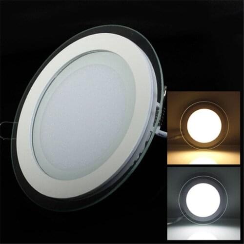 6W -18W LED Panel Downlight Square Glass Cover Lights High Bright Ceiling Recessed Lamps AC85-265 + Driver