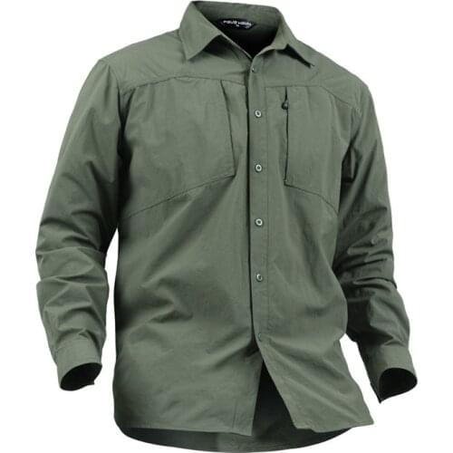 Outdoor Camping Tactical Shirt Mens Military Long Sleeve Spring Autumn Quick Drying Casual Shirt Climbing Trekking Sport Shirts