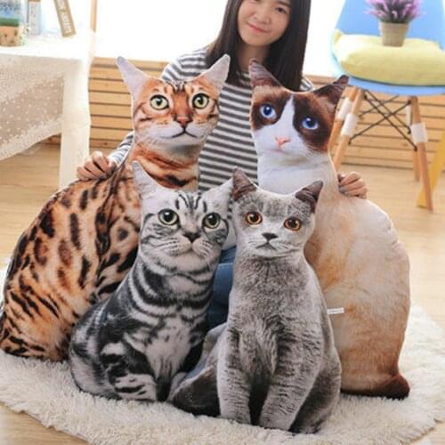 Cute Simulation cat pillow Children stuffed toy baby kids plush toy birthday gift
