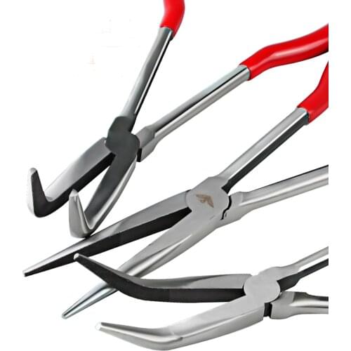 Crucible Tongs With Rubber Handle For Melting Quartz Silica Crucible Dish Bowl Stainless Steel Plier for Jewelry Making