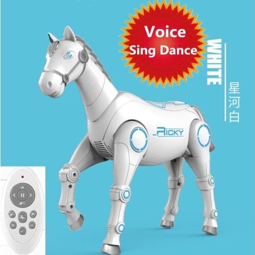 Intelligent Mechanical Horse RC Animal Horse Simulative Singing Dance Voice Control RC Robot Horse Prank Joke for Kids Pet Toys