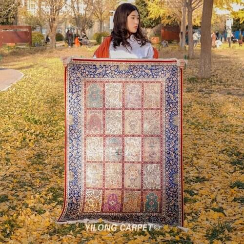 Yilong 3'x4.5' Handmade oriental four season carpet exquisite garden persian rug (0608)