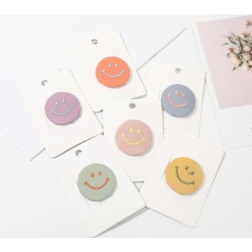 Women Children Cute Colored Smile Face Ornament BB Hair Clips Girls Lovely Hairpins Kids Barrettes Hair Accessories